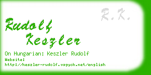 rudolf keszler business card